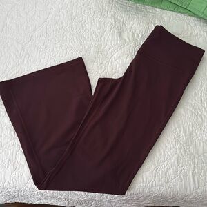 Athleta Elation flare pant, burgundy, NWOT, Size Large